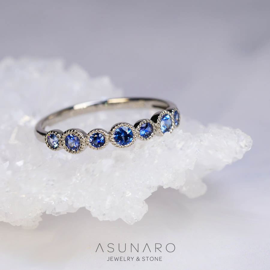 【お仕立て用】空枠番号：3670C　2.5mm 2mm用　リング枠　ハーフエタニティ【オーダージュエリー用】hpv