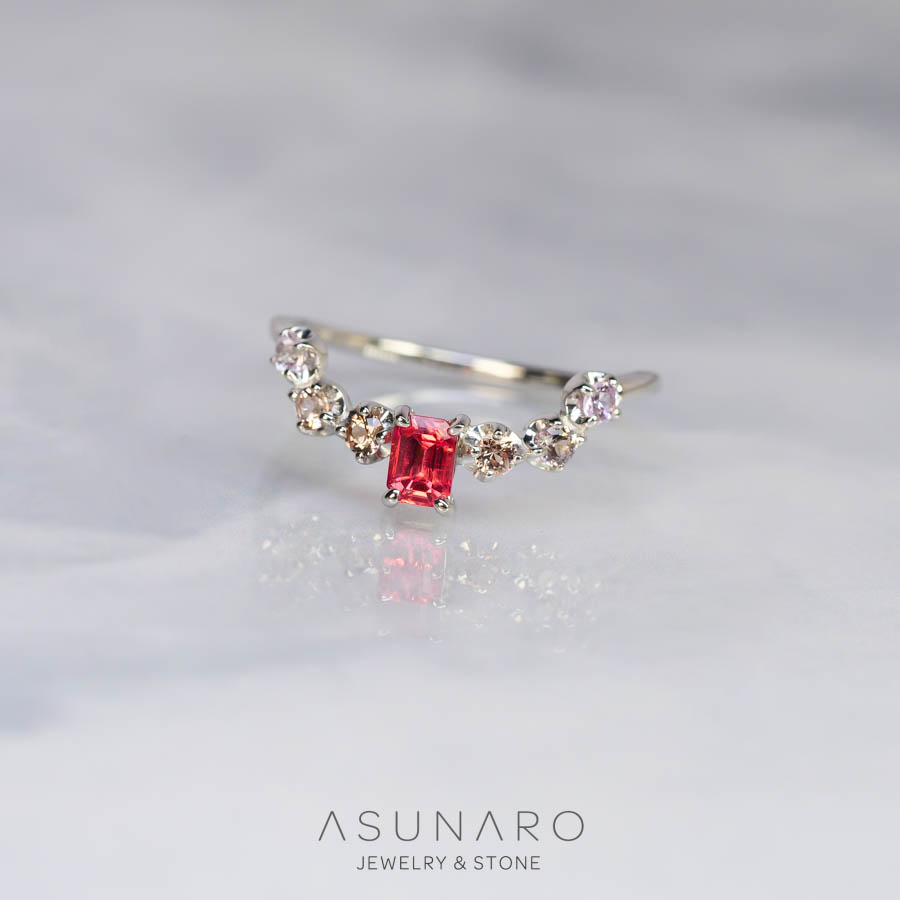 【お仕立て用】空枠番号：S228A　2mm用　リング枠　ハーフエタニティ【オーダージュエリー用】hpv