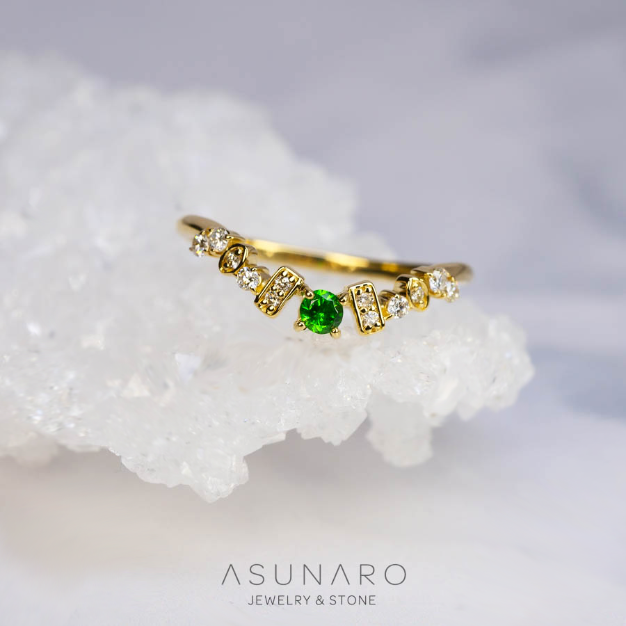 【お仕立て用】空枠番号：S256A　リング枠　V字【オーダージュエリー用】