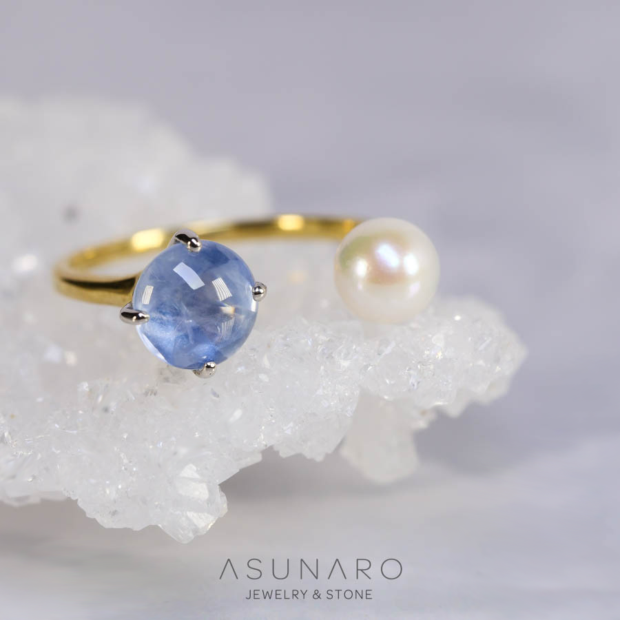 【お仕立て用】空枠番号：5419C　リング枠　アコヤ真珠付フォークリング【オーダージュエリー用】hpv