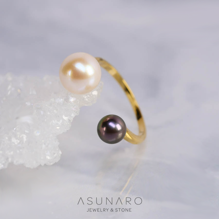 【お仕立て用】空枠番号：5419C　リング枠　アコヤ真珠付フォークリング【オーダージュエリー用】hpv