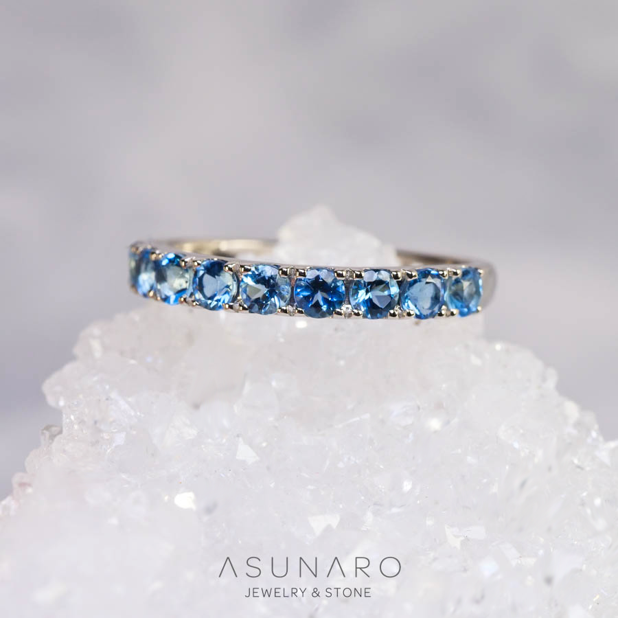 【お仕立て用】空枠番号：S9A　2.5mm用　リング枠　ハーフエタニティ【オーダージュエリー用】hpv