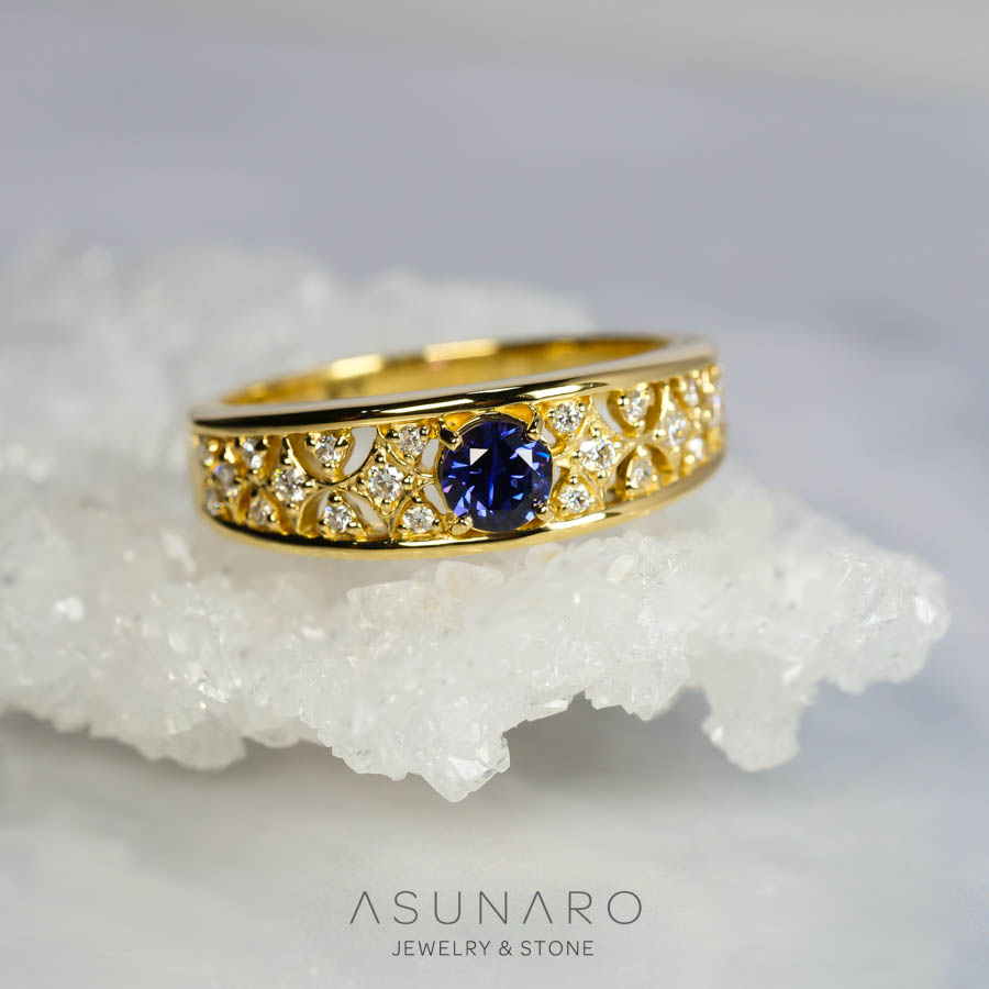 【お仕立て用】空枠番号：1351C　リング枠【オーダージュエリー用】