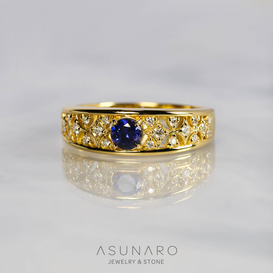 【お仕立て用】空枠番号：1351C　リング枠【オーダージュエリー用】