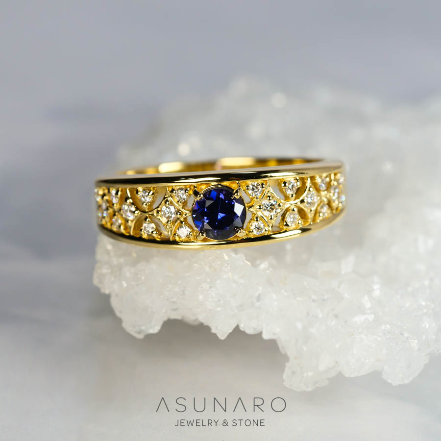 【お仕立て用】空枠番号：1351C　リング枠【オーダージュエリー用】