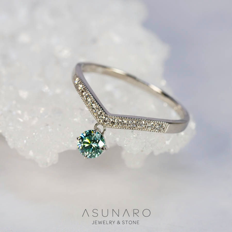 【お仕立て用】空枠番号：5278C　リング枠　V字枠【オーダージュエリー用】