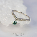 【お仕立て用】空枠番号：5278C　リング枠　V字枠【オーダージュエリー用】