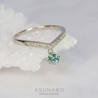 【お仕立て用】空枠番号：5278C　リング枠　V字枠【オーダージュエリー用】