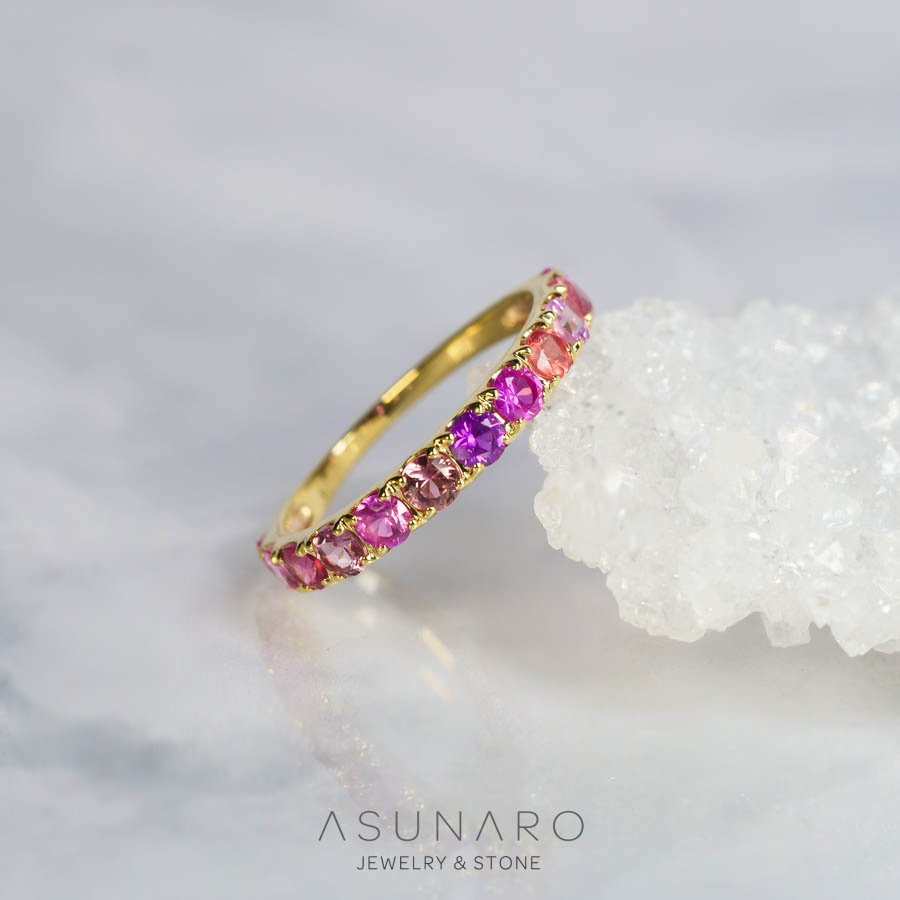 【お仕立て用】空枠番号：1800C　2.8mm用　リング枠　ハーフエタニティ【オーダージュエリー用】hpv