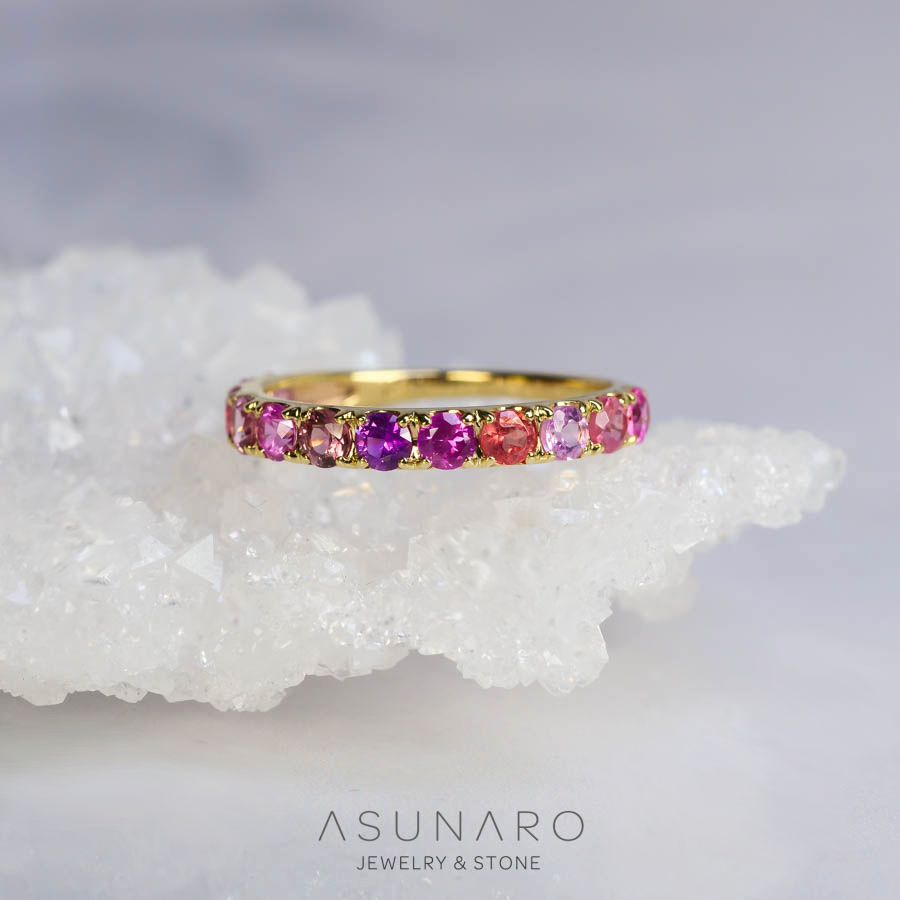 【お仕立て用】空枠番号：1800C　2.8mm用　リング枠　ハーフエタニティ【オーダージュエリー用】hpv