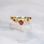 【お仕立て用】空枠番号：S256A　リング枠　V字【オーダージュエリー用】