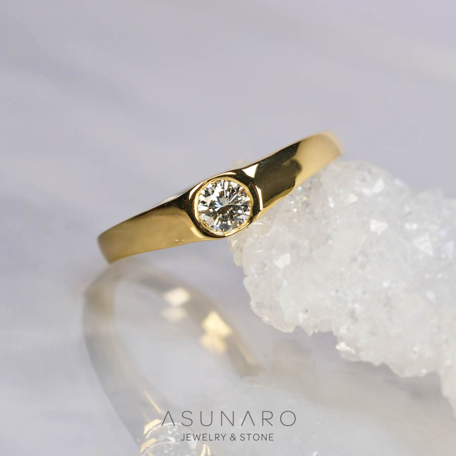 【お仕立て用】空枠番号：3477C　リング枠　ダイヤなし【オーダージュエリー用】