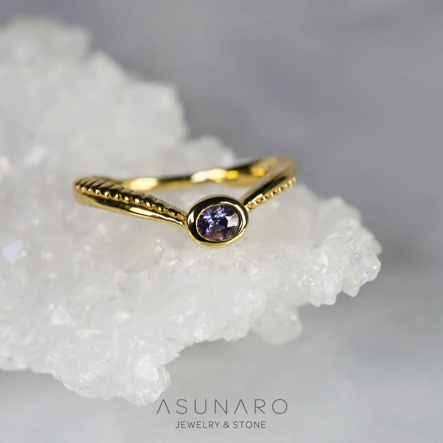 【お仕立て用】空枠番号：S263A　リング枠　V字　ダイヤなし【オーダージュエリー用】