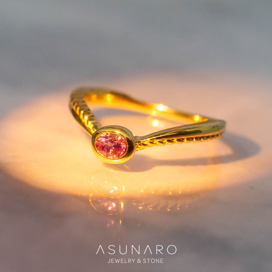 【お仕立て用】空枠番号：S263A　リング枠　V字　ダイヤなし【オーダージュエリー用】