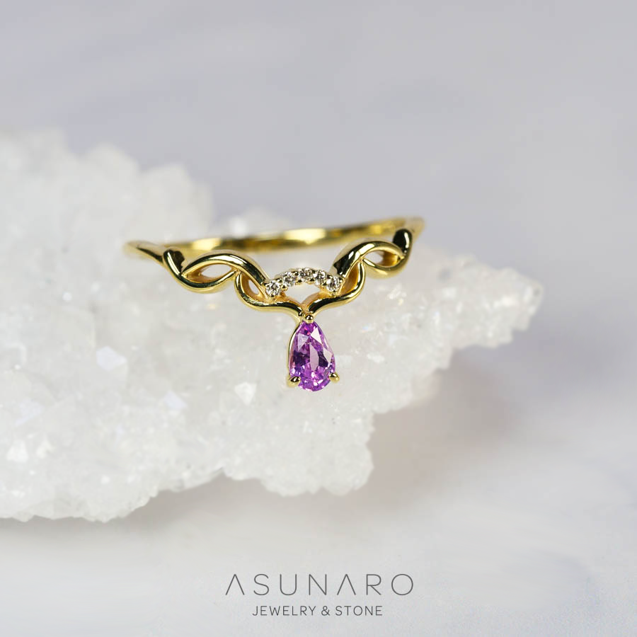 【お仕立て用】空枠番号：S260A　リング枠　V字　ティアラ【オーダージュエリー用】