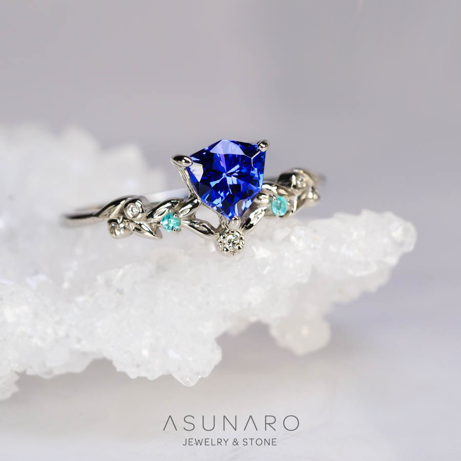 【お仕立て用】空枠番号：S85A　リング枠　V字枠【オーダージュエリー用】