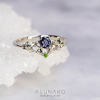 【お仕立て用】空枠番号：S84A　リング枠　V字枠【オーダージュエリー用】