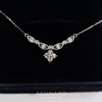 【お仕立て用】空枠番号：5104C　両吊りネックレス　ペンダントトップ枠【オーダージュエリー用】