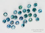 【4時間限定ゲリラ販売】ブルーダイヤモンド💎トリート　ラウンドブリリアントカット1.3-1.4mm【ltd2508201】特別販売
