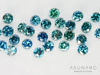 【4時間限定ゲリラ販売】ブルーダイヤモンド💎トリート　ラウンドブリリアントカット1.3-1.4mm【ltd2508201】特別販売