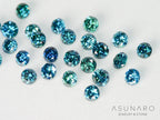 【4時間限定ゲリラ販売】ブルーダイヤモンド💎トリート　ラウンドブリリアントカット1.3-1.4mm【ltd2508201】特別販売