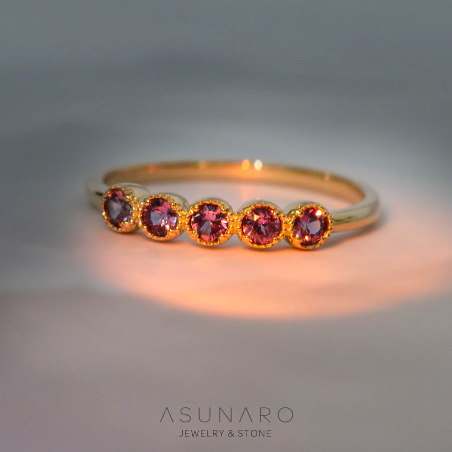 【お仕立て用】空枠番号：5746C　2mm用　リング枠　ハーフエタニティ【オーダージュエリー用】hpv