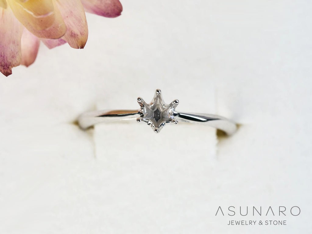 【お仕立て用】空枠番号：ASU-27　ダイヤなし　リング枠【オーダージュエリー用】