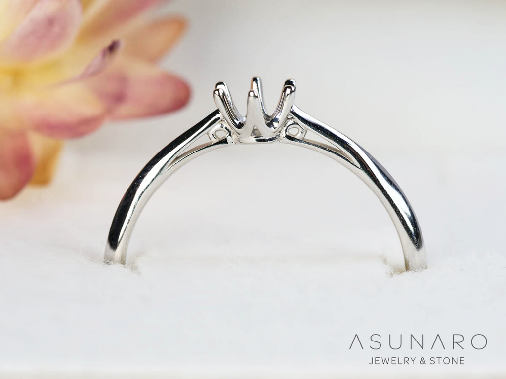 【お仕立て用】空枠番号：ASU-27　ダイヤなし　リング枠【オーダージュエリー用】