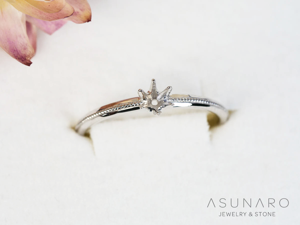 【お仕立て用】空枠番号：ASU-23　ダイヤなし　リング枠【オーダージュエリー用】