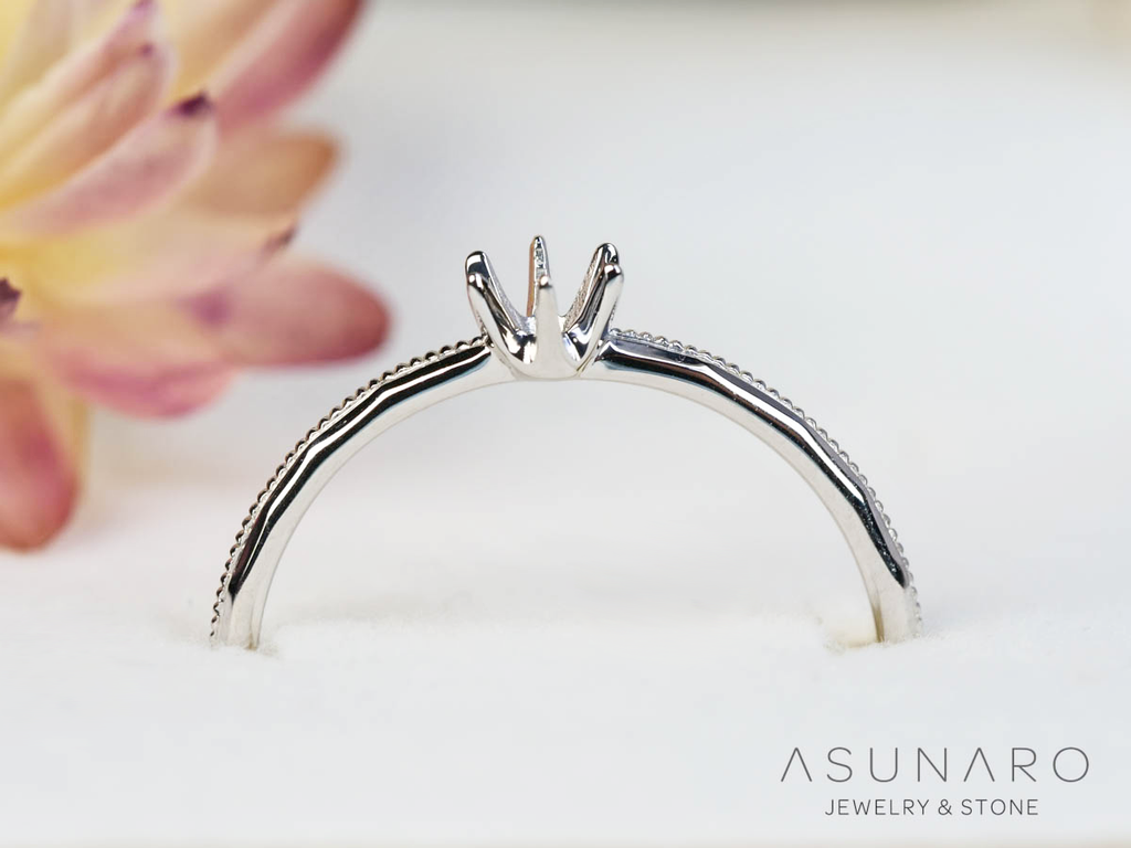 【お仕立て用】空枠番号：ASU-23　ダイヤなし　リング枠【オーダージュエリー用】