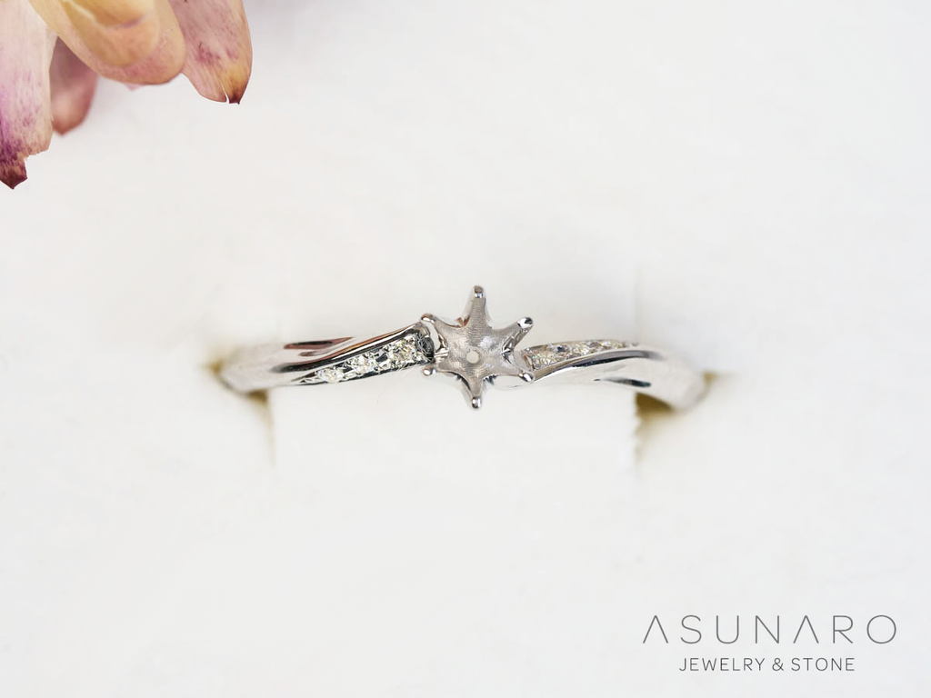 【お仕立て用】空枠番号：ASU-24　リング枠【オーダージュエリー用】