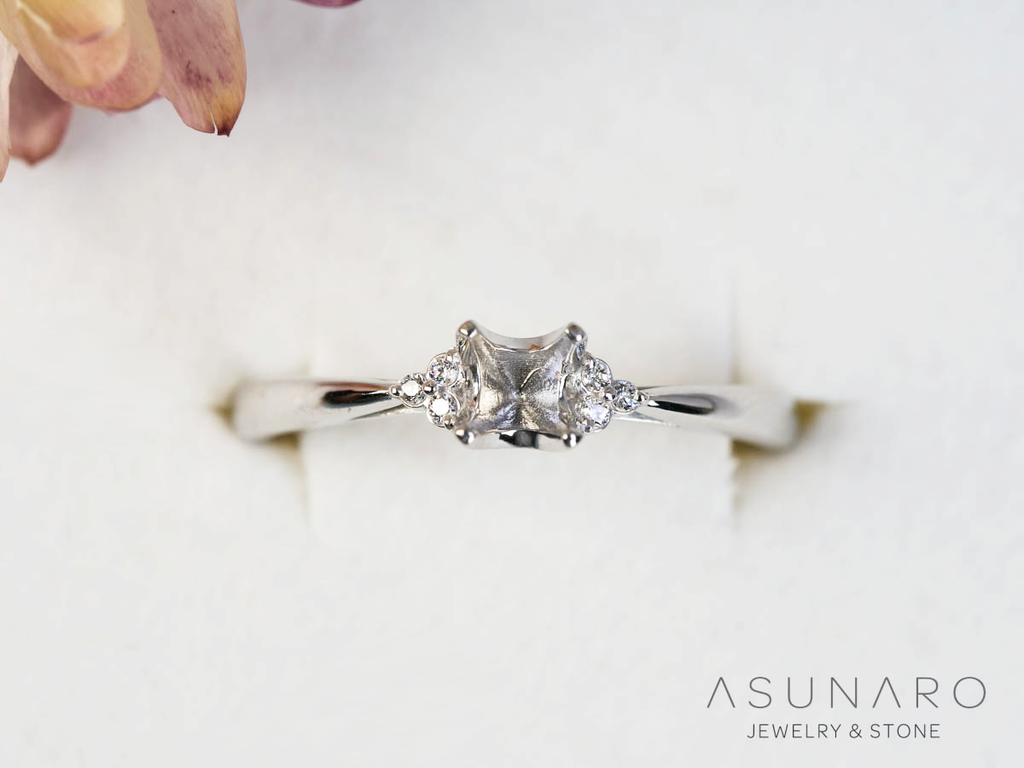 【お仕立て用】空枠番号：ASU-28　リング枠【オーダージュエリー用】