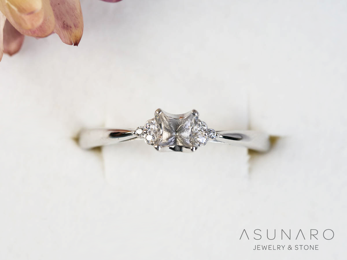 【お仕立て用】空枠番号：ASU-28　リング枠【オーダージュエリー用】