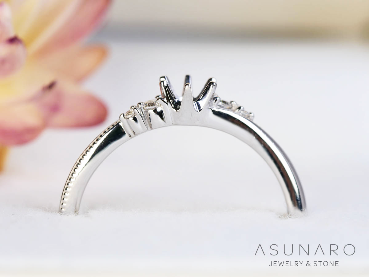 【お仕立て用】空枠番号：ASU-30　リング枠【オーダージュエリー用】