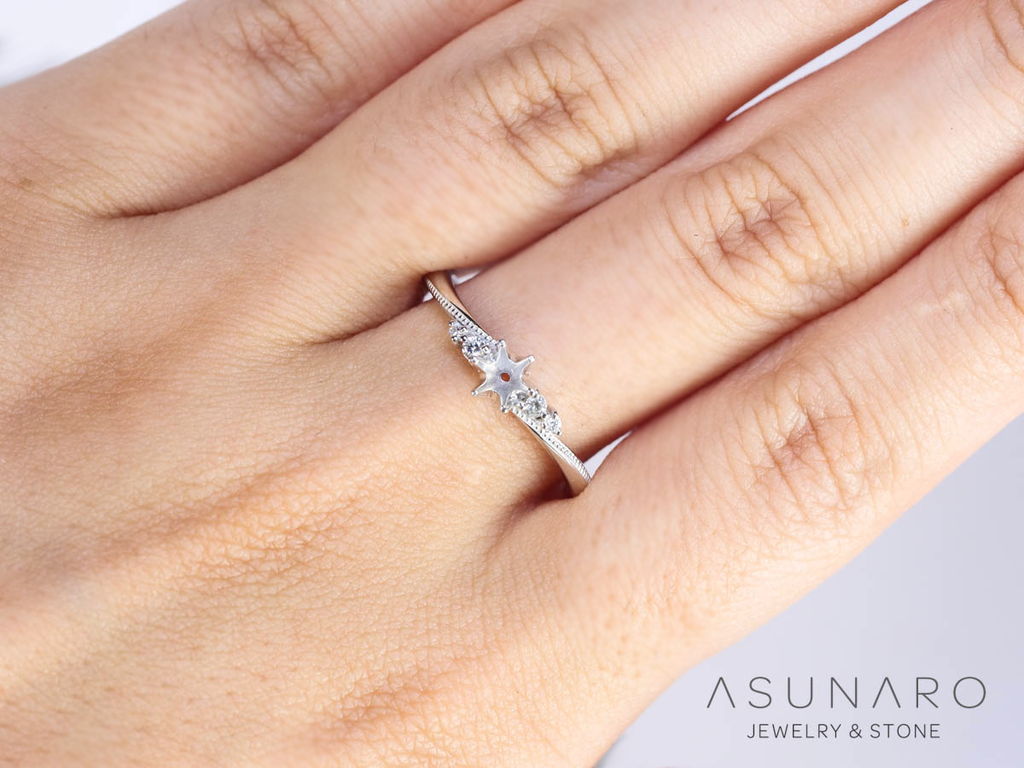 【お仕立て用】空枠番号：ASU-30　リング枠【オーダージュエリー用】