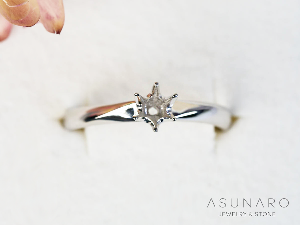 【お仕立て用】空枠番号：ASU-31　ダイヤなし　リング枠【オーダージュエリー用】