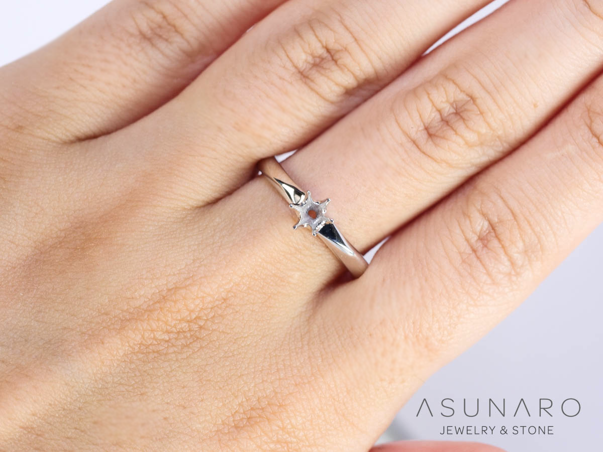 【お仕立て用】空枠番号：ASU-31　ダイヤなし　リング枠【オーダージュエリー用】