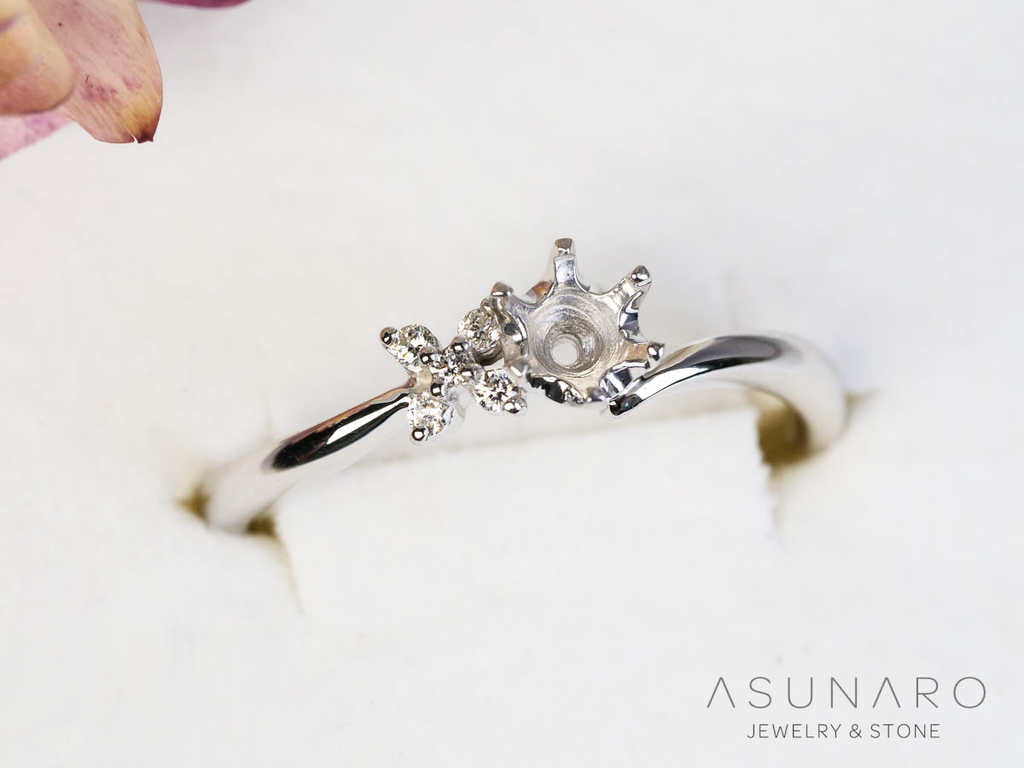 【お仕立て用】空枠番号：ASU-32　リング枠【オーダージュエリー用】