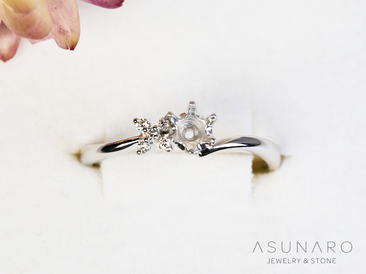 【お仕立て用】空枠番号：ASU-32　リング枠【オーダージュエリー用】