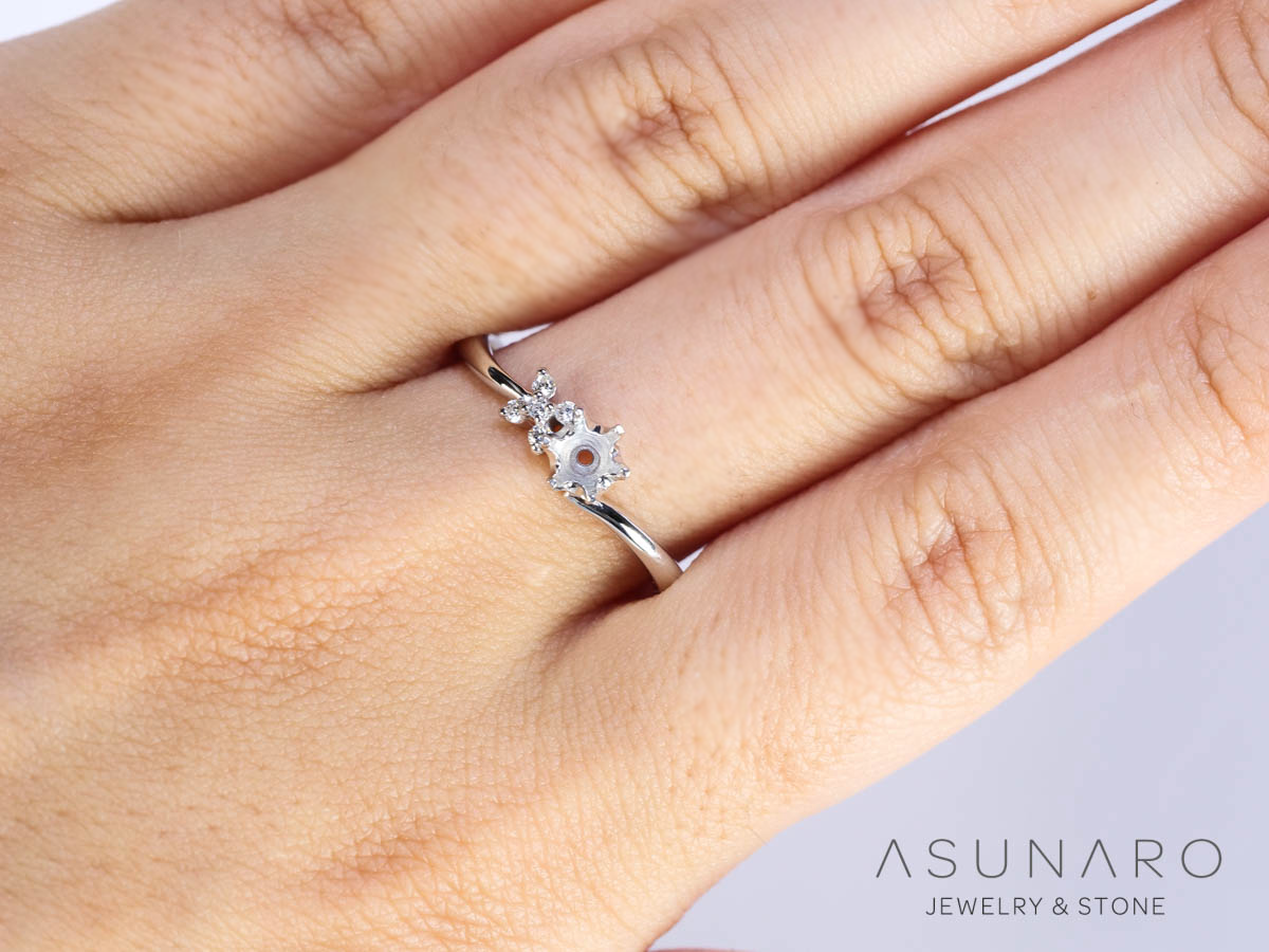 【お仕立て用】空枠番号：ASU-32　リング枠【オーダージュエリー用】