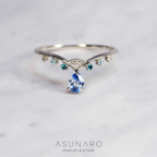 【お仕立て用】空枠番号：S38A　リング枠　V字枠　ティアラ【オーダージュエリー用】