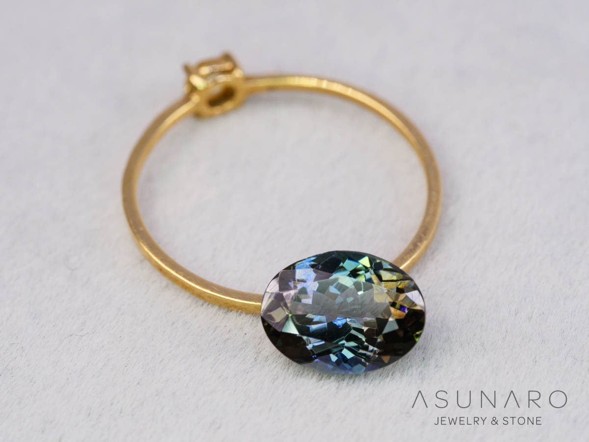 パーティーカラーゾイサイト（タンザナイト）オーバルカット　タンザニア産　1.54ct【250825-3094】