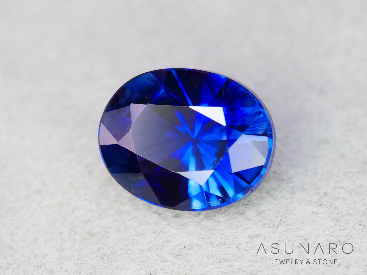 バイカラーサファイア 　ロータスリリーカット（オーバル）　 スリランカ産　0.76ct【251003-3088】