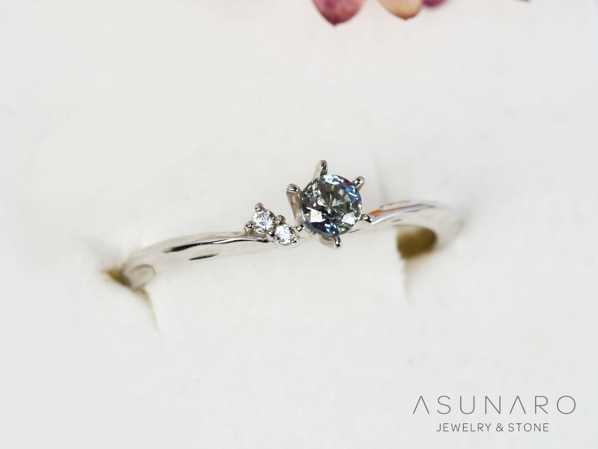 【お仕立て用】空枠番号：ASU-26　V字枠　リング枠【オーダージュエリー用】