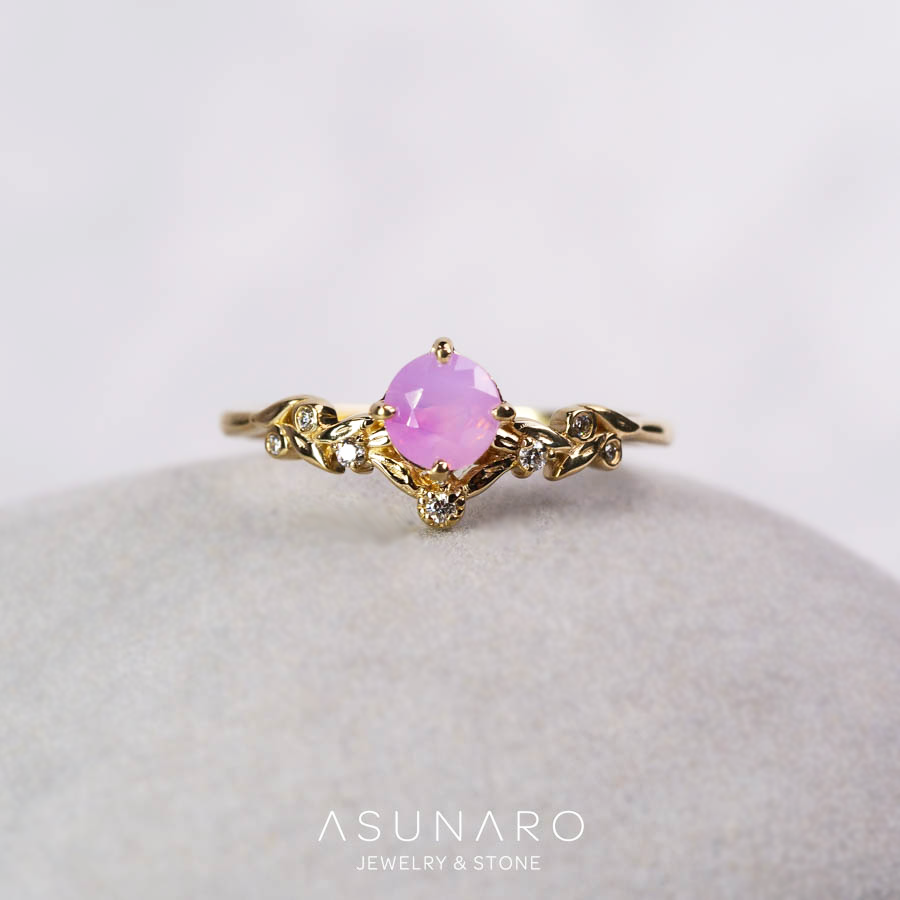 【お仕立て用】空枠番号：S85A　リング枠　V字枠【オーダージュエリー用】