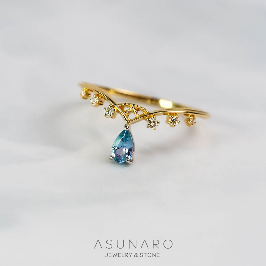 【お仕立て用】空枠番号：S38A　リング枠　V字枠　ティアラ【オーダージュエリー用】