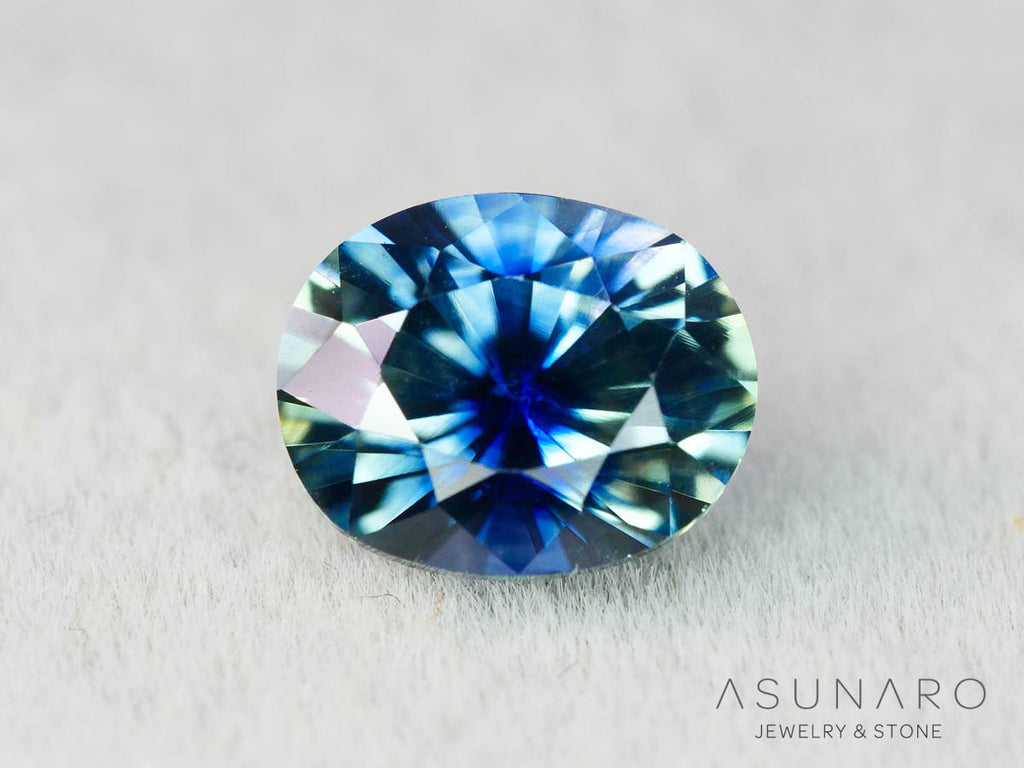 バイカラーサファイア 　ロータスリリーカット（オーバル）　 スリランカ産　1.28ct【251003-3093】