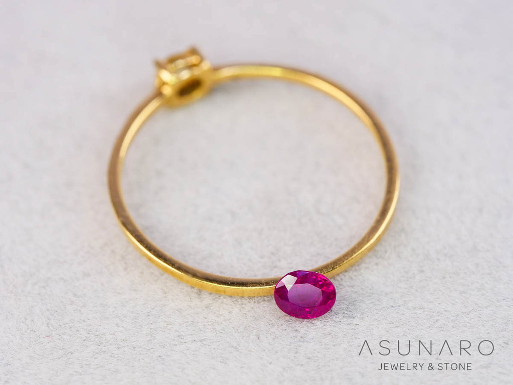 ピジョンブラッドルビー　オーバルカット　 タイ産　0.20ct　鑑別書付【251001-3059】