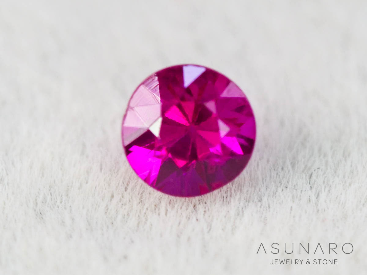 ピジョンブラッドルビー　ラウンドカット　 タイ産　0.17ct　鑑別書付【251001-3061】