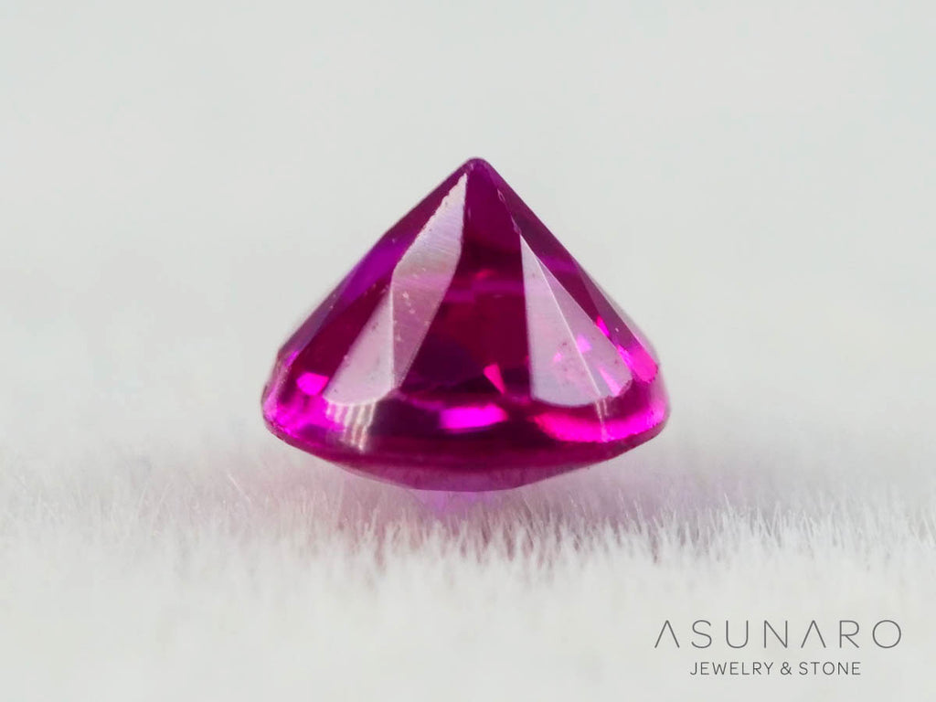 ピジョンブラッドルビー　ラウンドカット　 タイ産　0.17ct　鑑別書付【251001-3061】